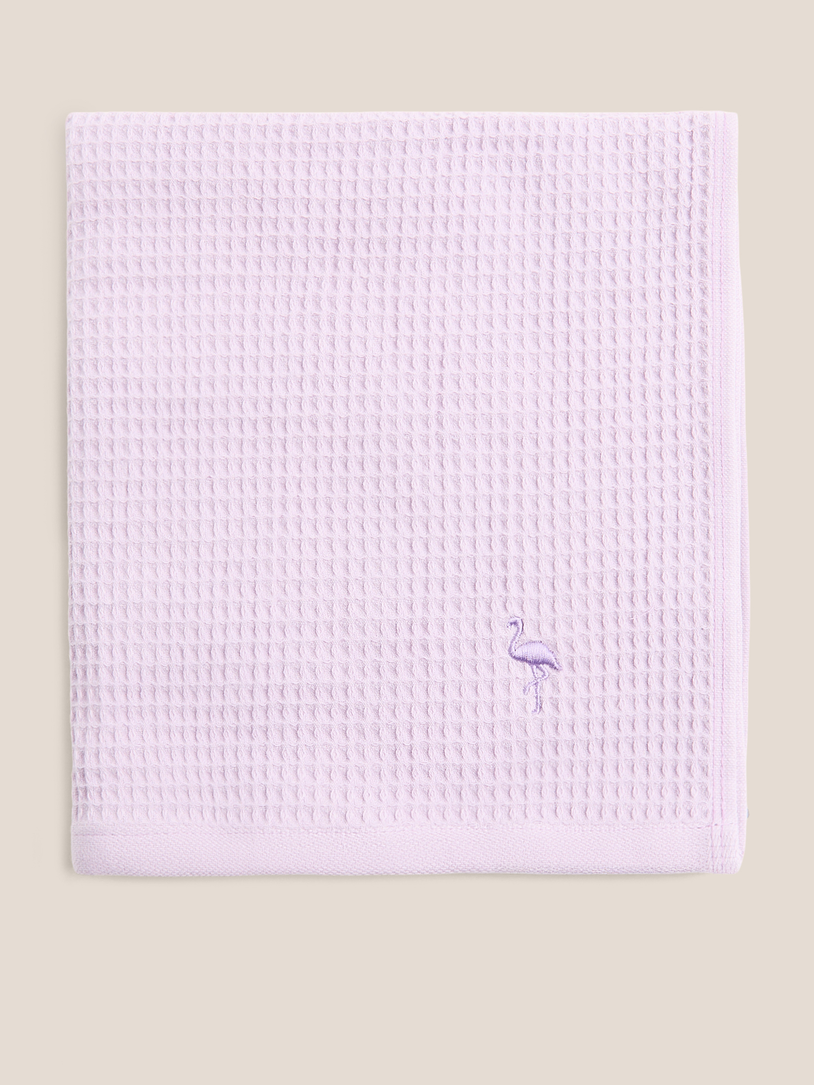 Вафельное полотенце для лица и рук 50x100 MAISON DAVID 4690008, лавандовый