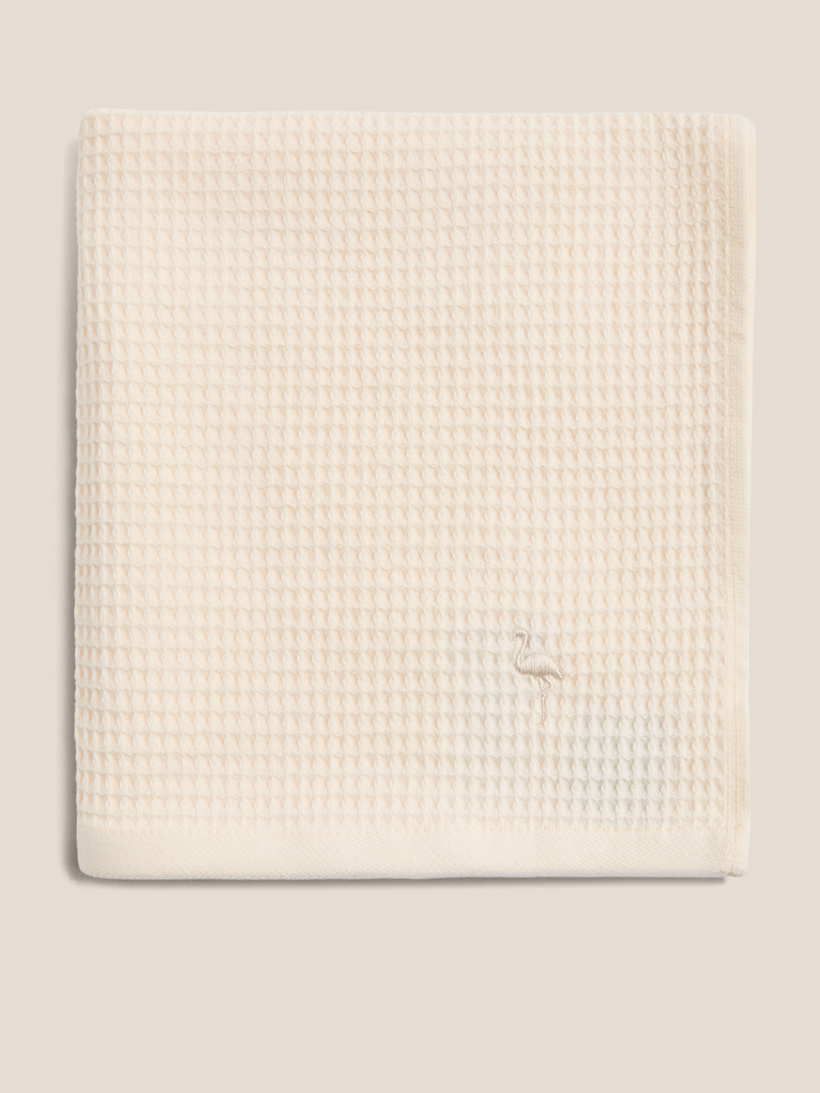 Вафельное полотенце для лица и рук 50x100 MAISON DAVID 4690003, молочно-бежевый