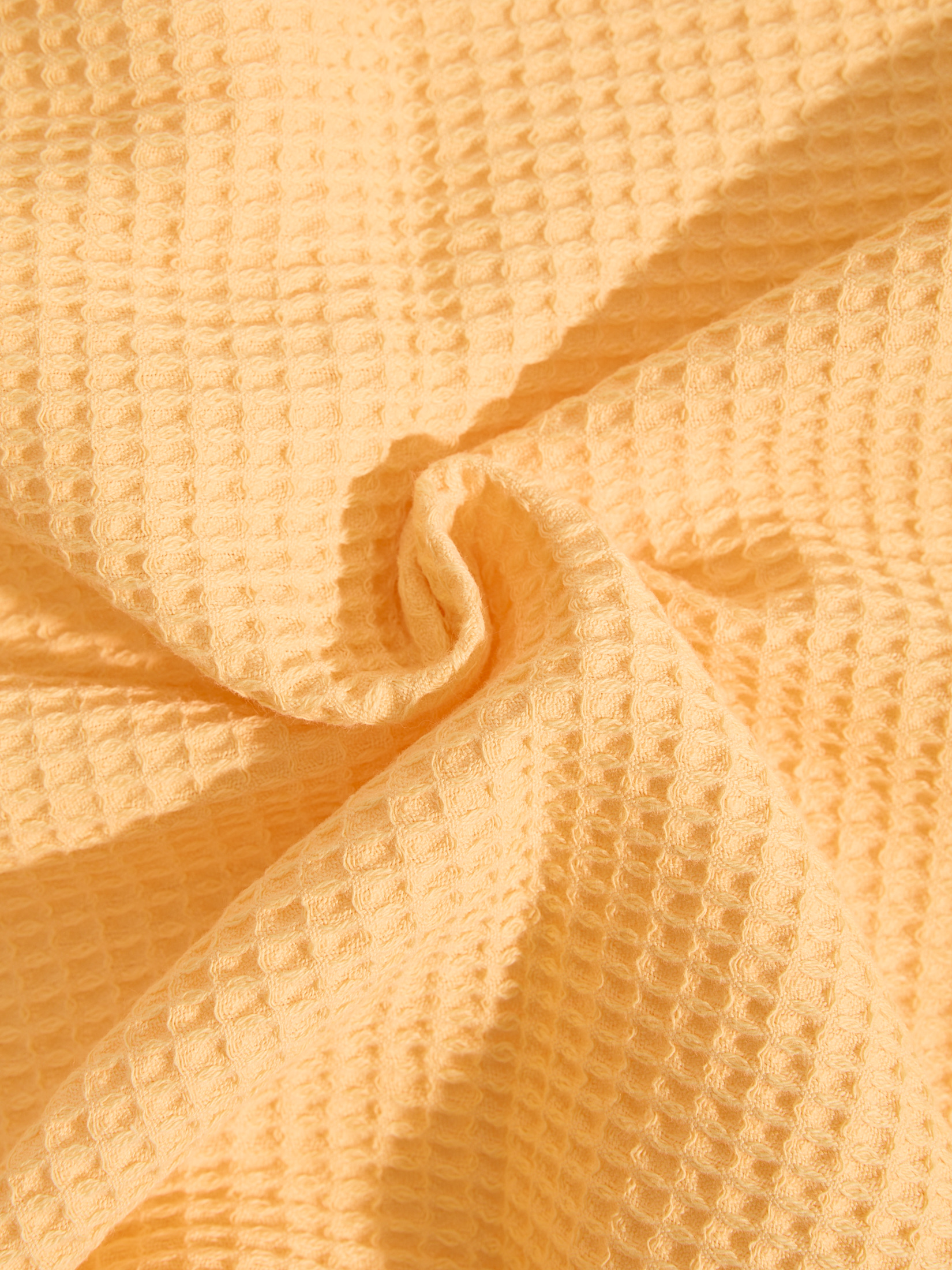 Вафельное полотенце для лица и рук 50x100 MAISON DAVID 4690017, лимонный