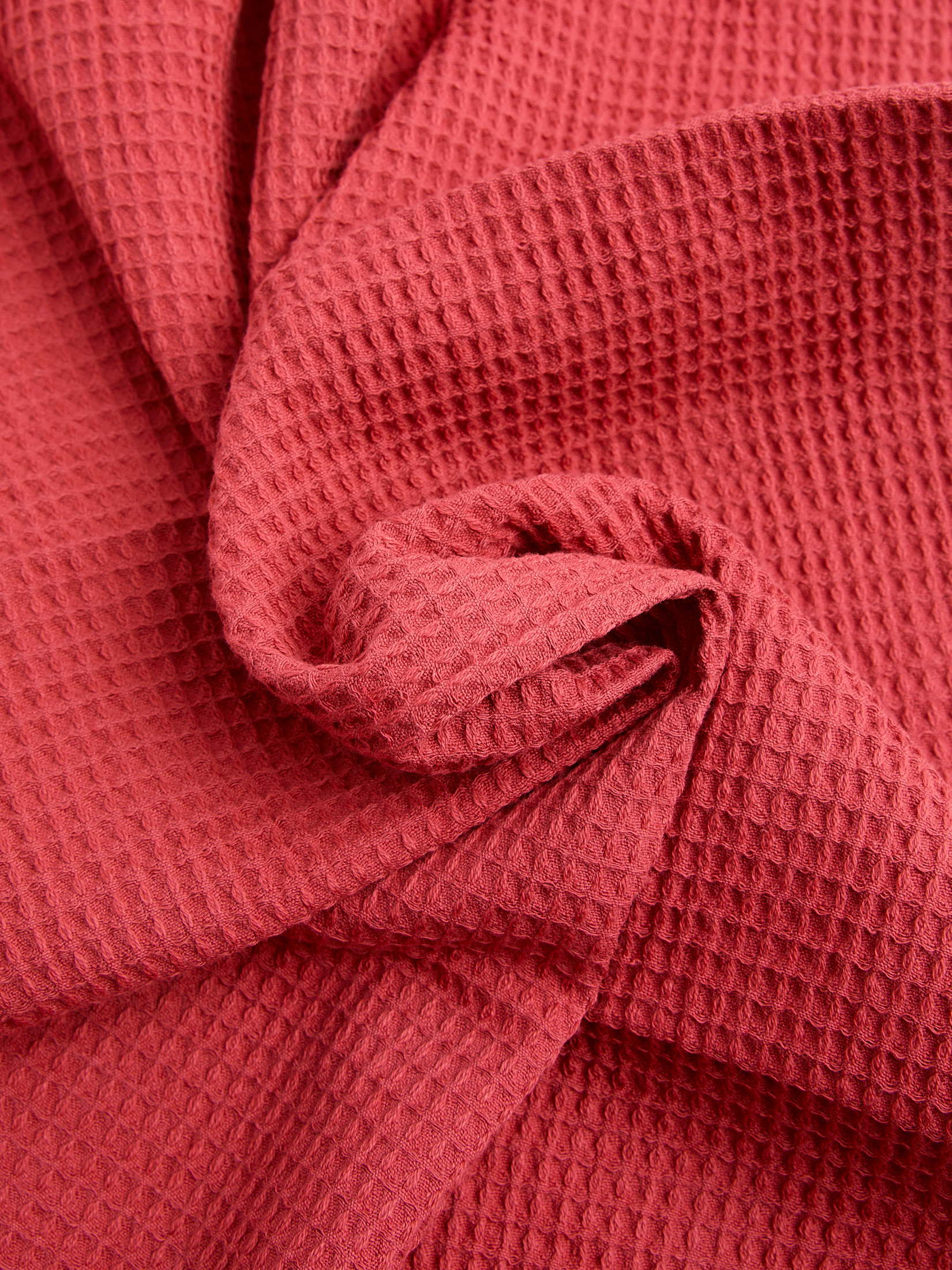 Вафельное полотенце для лица и рук 50x100 MAISON DAVID 4690031, красный