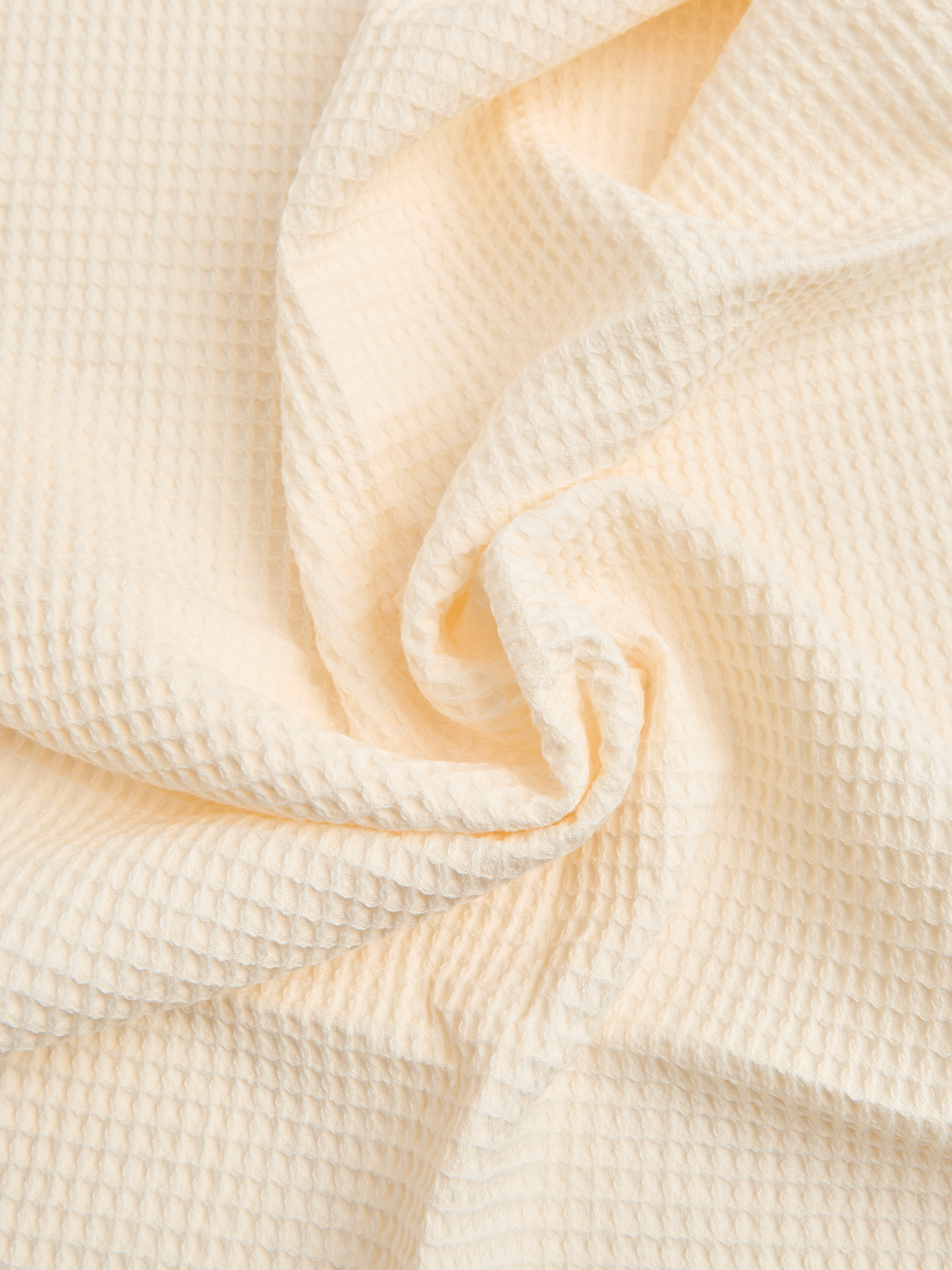 Вафельное полотенце для лица и рук 50x100 MAISON DAVID 4690003, молочно-бежевый