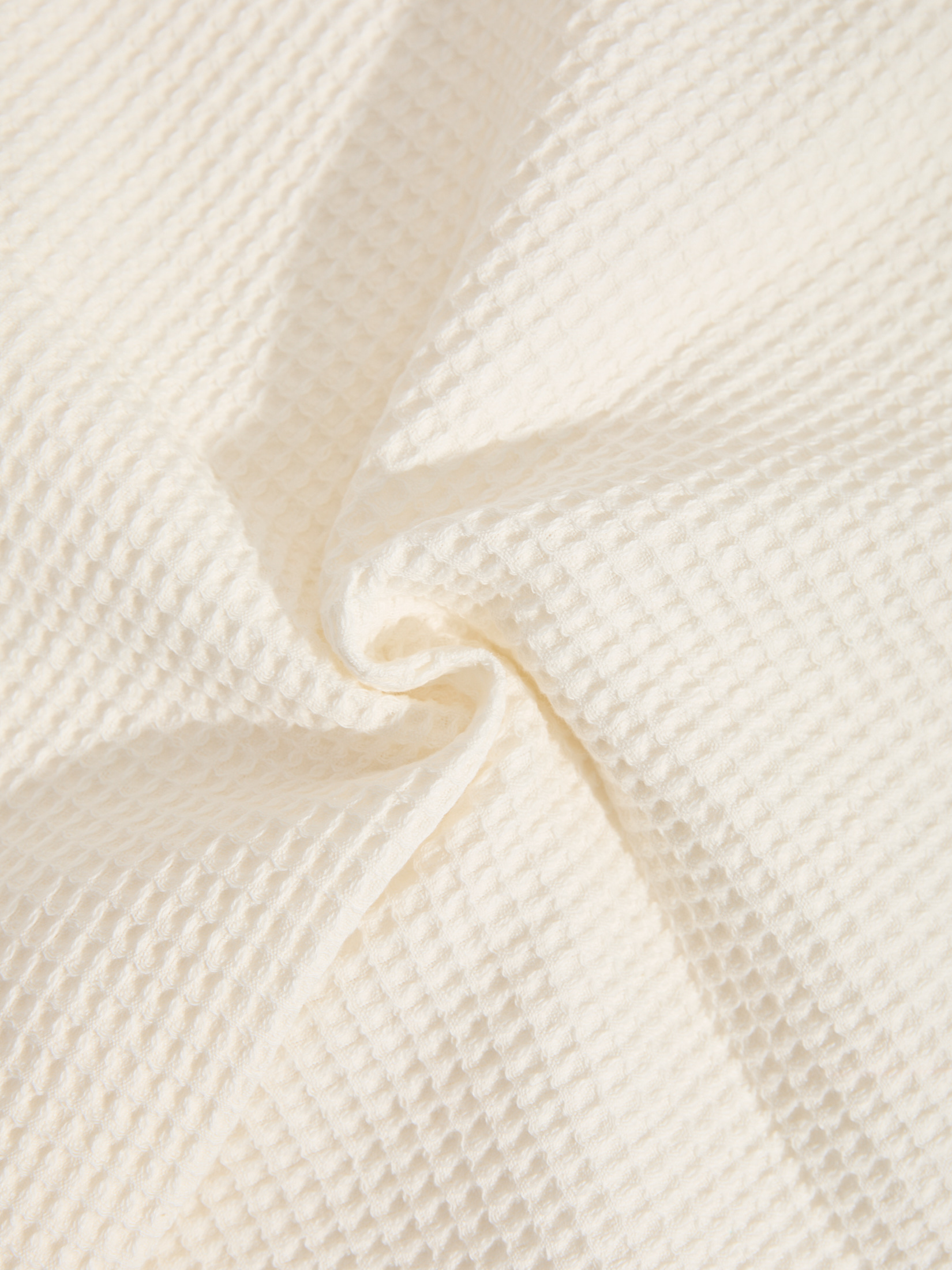 Вафельное полотенце для лица и рук 50x100 MAISON DAVID 4690015, молочно-белый