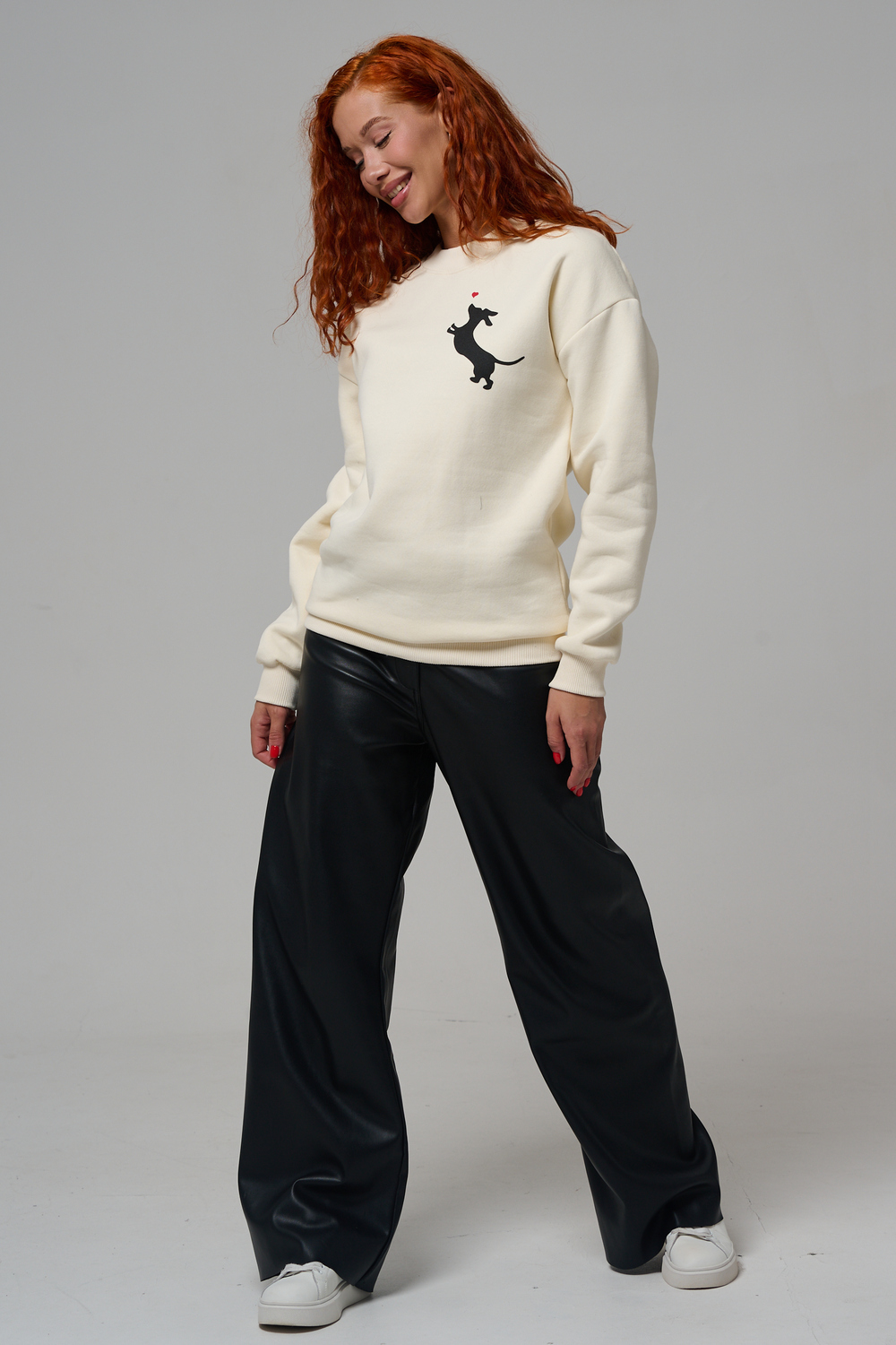 8576 женский свитшот оверсайз