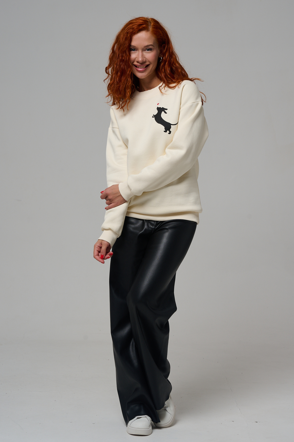 8576 женский свитшот оверсайз