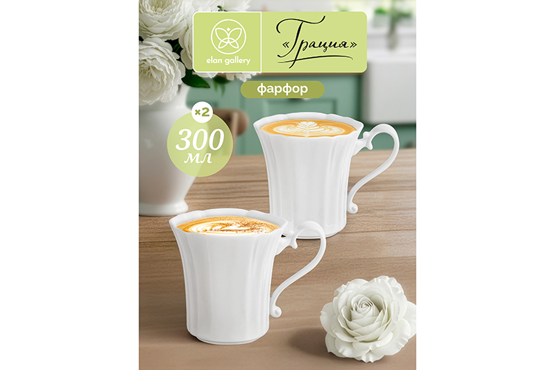 Набор 2 кружек 300 мл 13*9,5*10 см