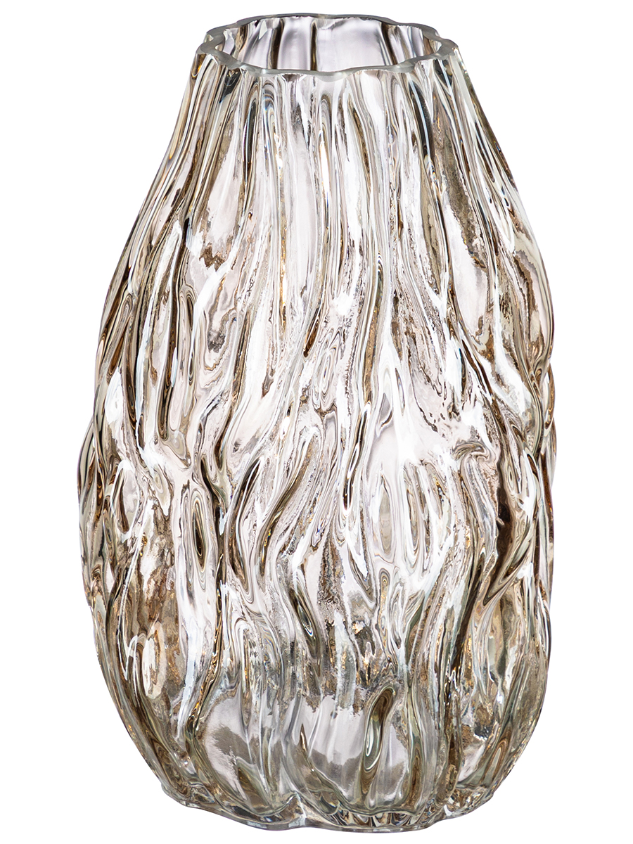 Ваза 1,9 л 14*14*22 см серая, стекло