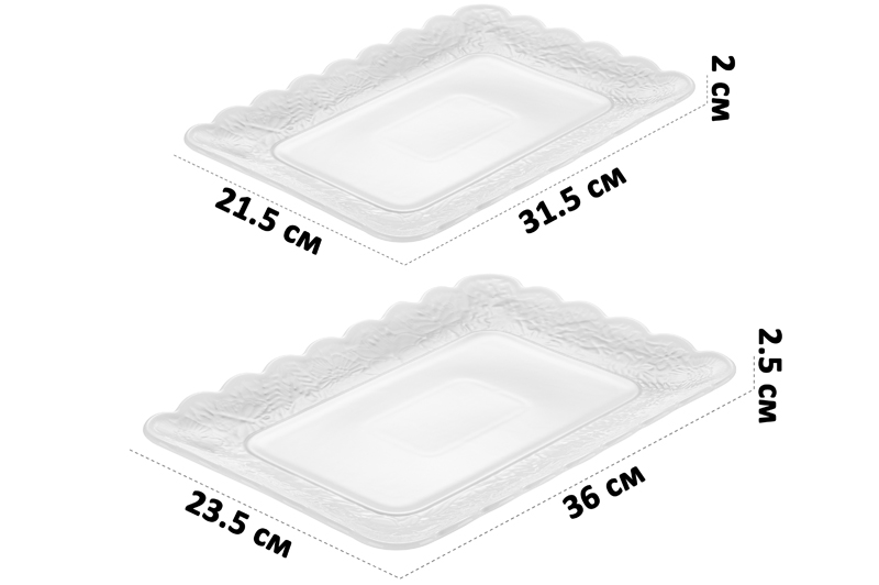 Набор из 2 блюд - Блюдо 31,5*21,5*2 см + Блюдо 36*23,5*2,5 см