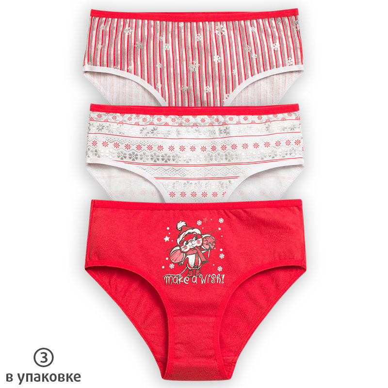 ст. цена226,5руб.! GULB3786(3) трусы для девочек (3 шт в кор.)