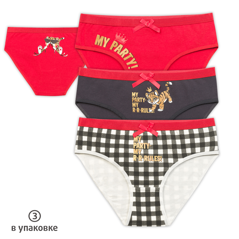 ст. цена307,5руб.! GULB3870/1(3) трусы для девочек (3 шт в кор.)