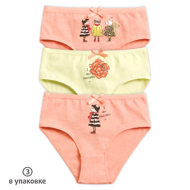 ст. цена270руб.! GULC3256(3) трусы для девочек (3 шт в кор.)
