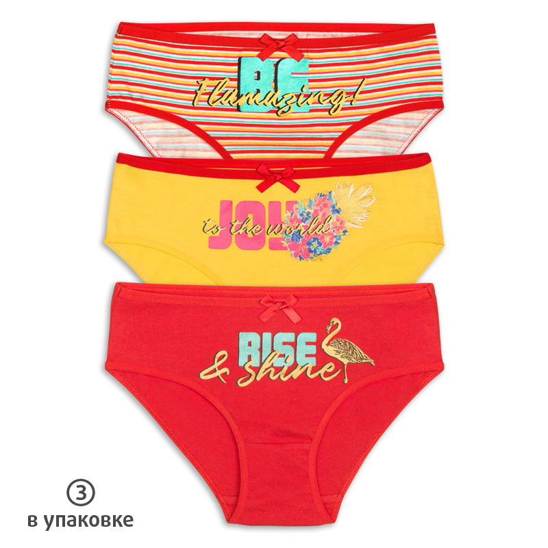 ст. цена307,5руб.! GULB3286(3) трусы для девочек (3 шт в кор.)
