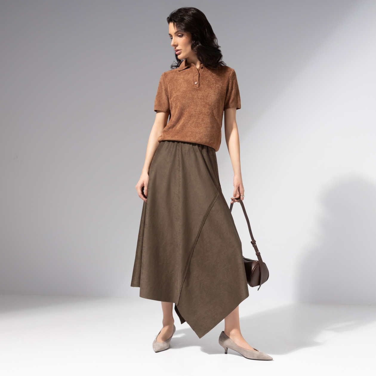 Юбка из мягкой экозамши, Грация рассвета