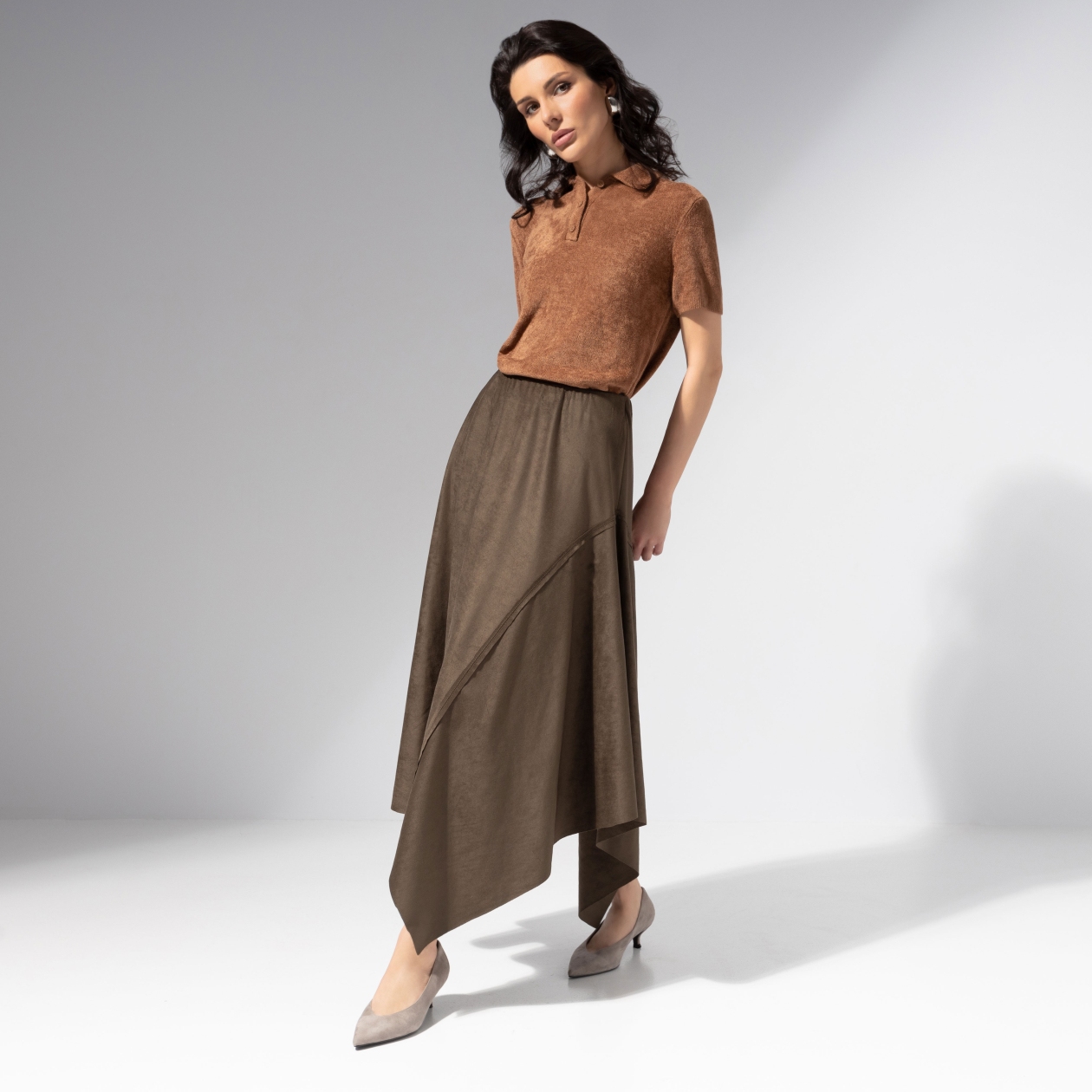 Юбка из мягкой экозамши, Грация рассвета