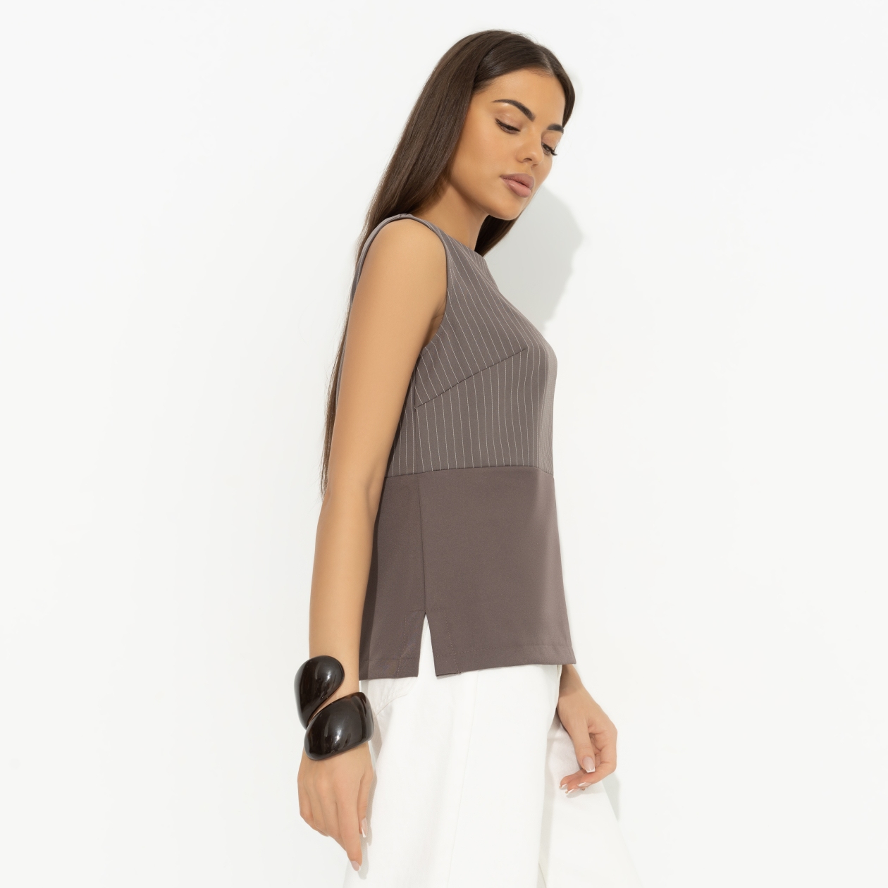 Блуза свободной посадки, Кейт Мосс отдыхает (brown)