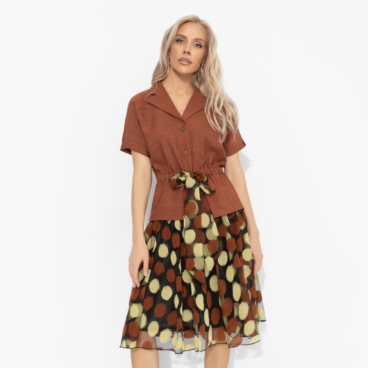 Костюм с юбкой приталенный, Светские манеры (фэшн, 2 в 1)