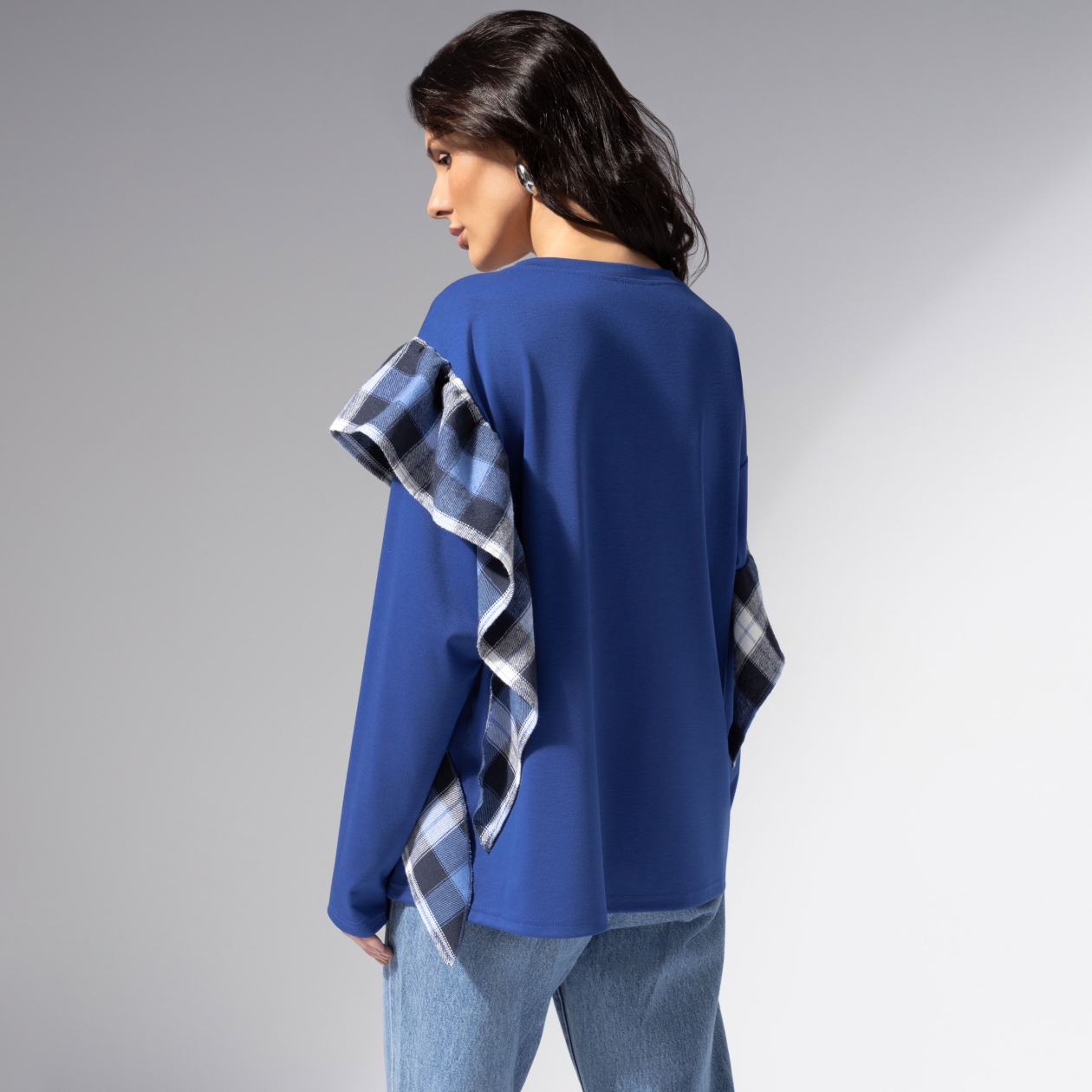 Лонгслив дизайнерский, Гардеробная магия (синий)