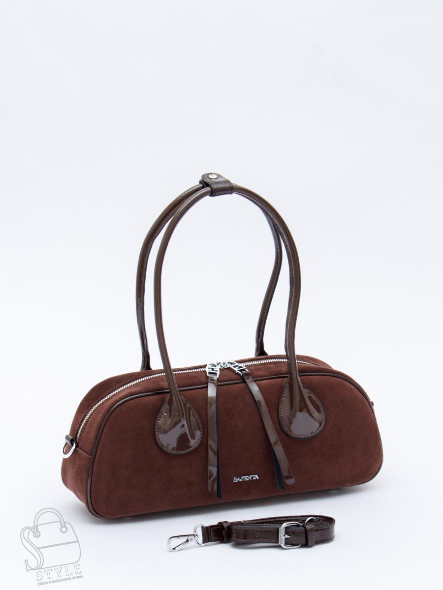 Сумка женская кожаная 91161MSS coffee Velina Fabbiano-Safenta