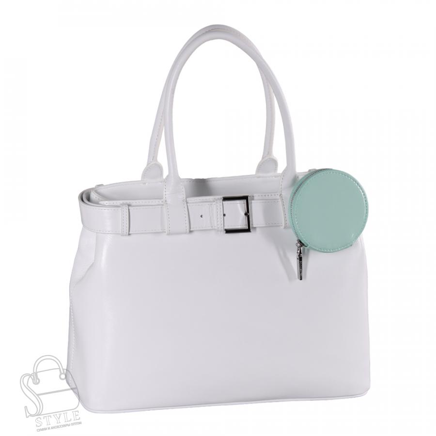 Сумка женская кожаная 1266TH white Polina&Eiterou