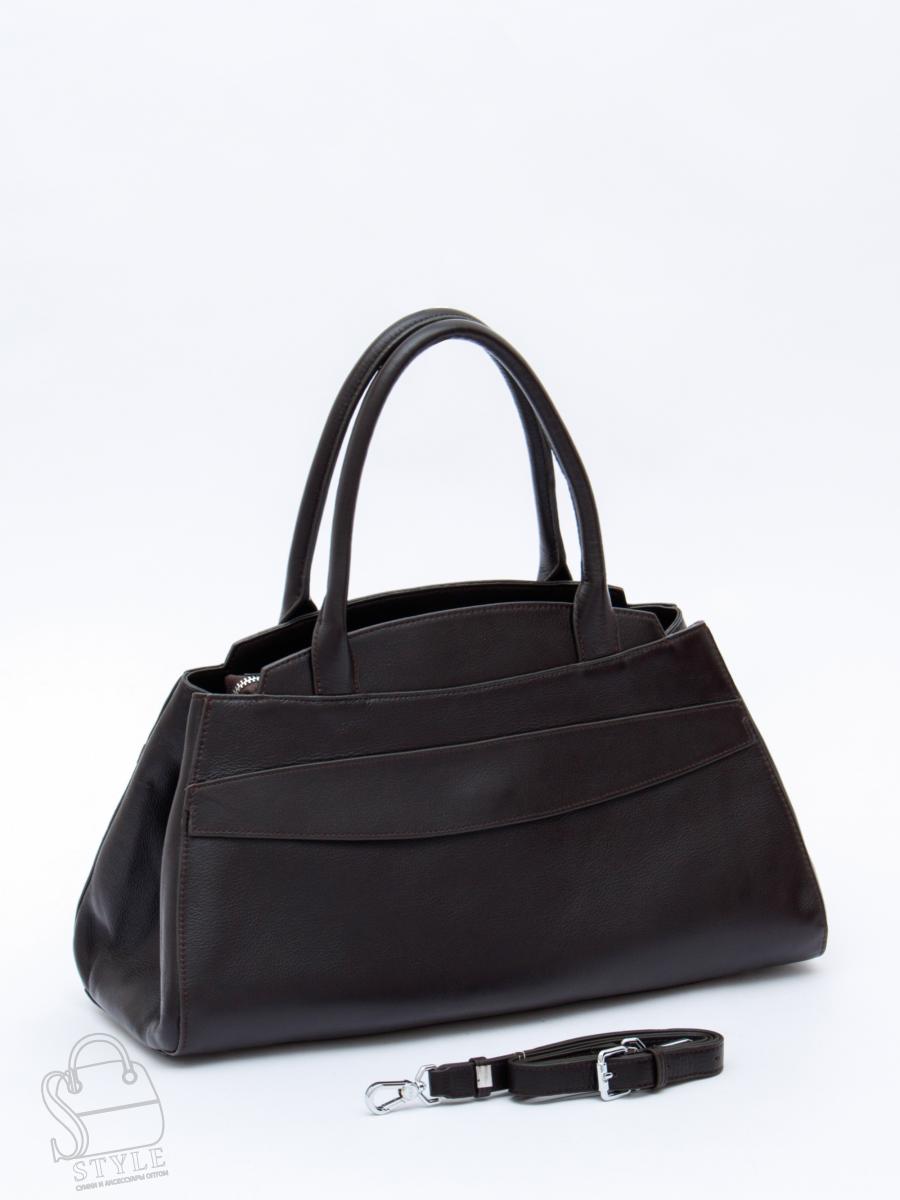 Сумка женская кожаная 3380-2QP d.coffee Polina&Eiterou