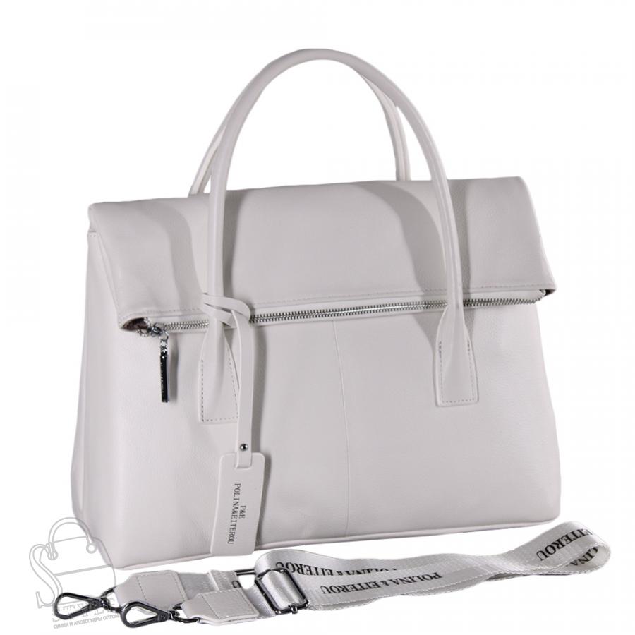 Сумка женская кожаная 1749Y white Polina&Eiterou в Новосибирске