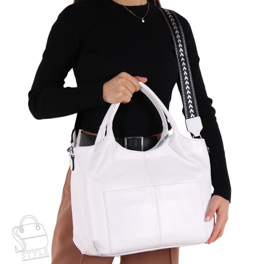 Сумка женская кожаная 7777VG white Vitelli Grassi