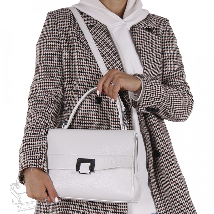 Сумка женская кожаная 2146-2Y white Polina&Eiterou