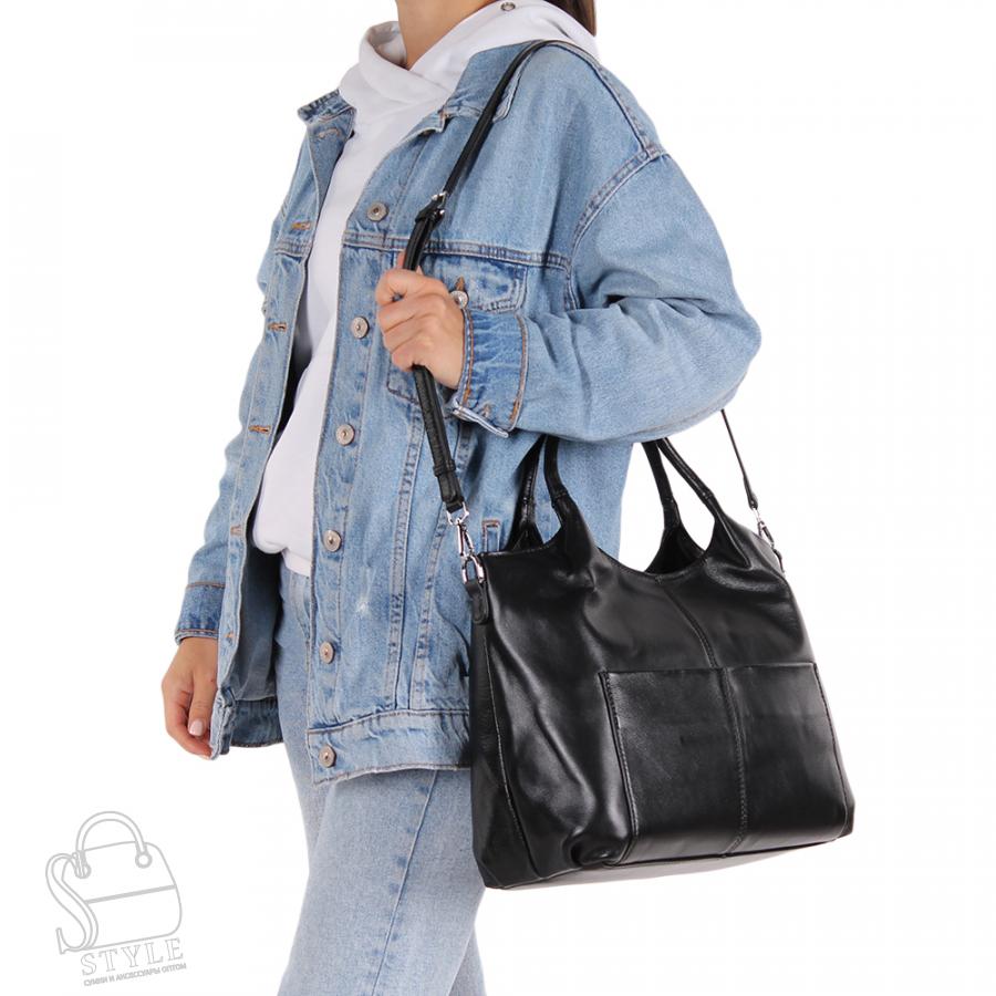 Сумка женская кожаная 7777VG black Vitelli Grassi