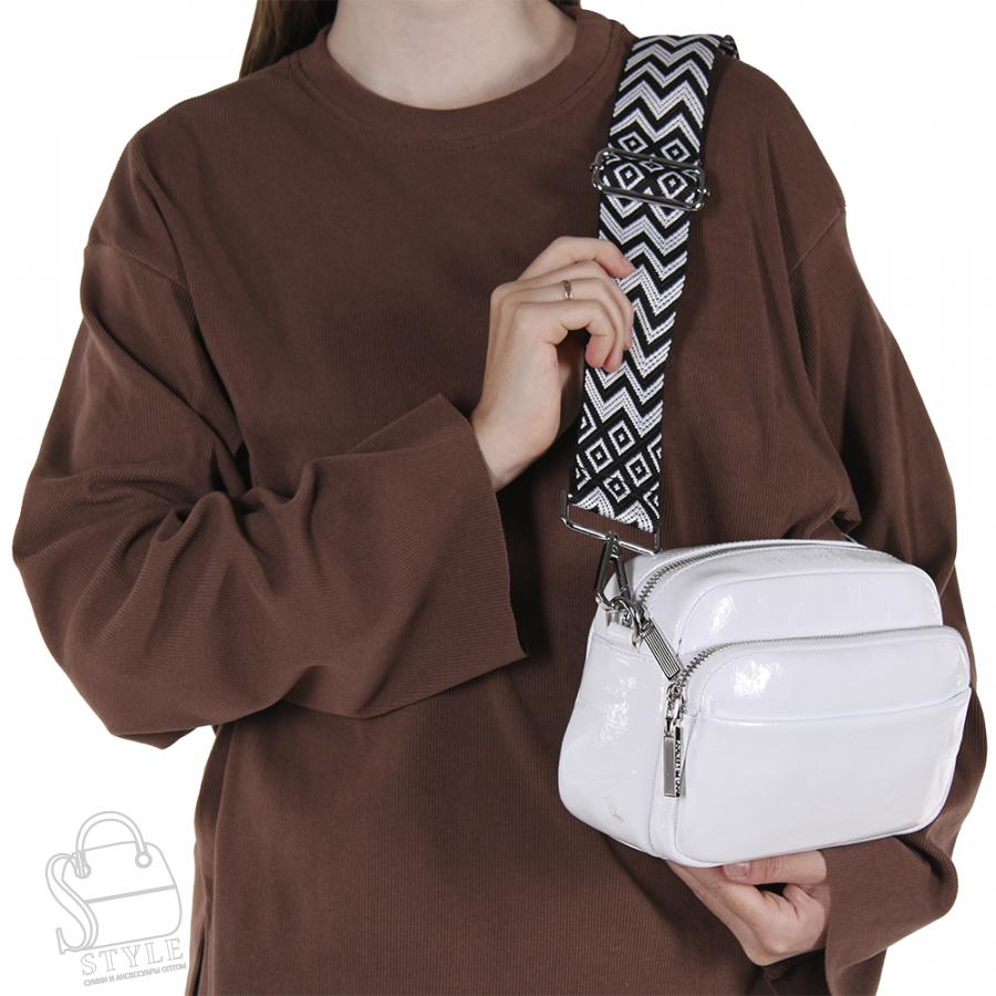 Сумка женская кожаная 941-1TH white Polina&Eiterou