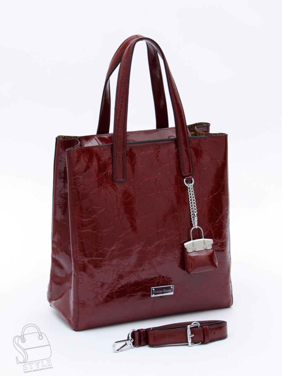 Сумка женская кожаная 91147SP wine red Velina Fabbaino-Safenta