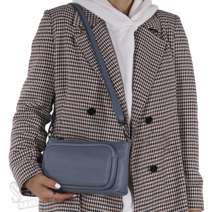 Сумка женская кожаная 9034NN blue Natale Navetta