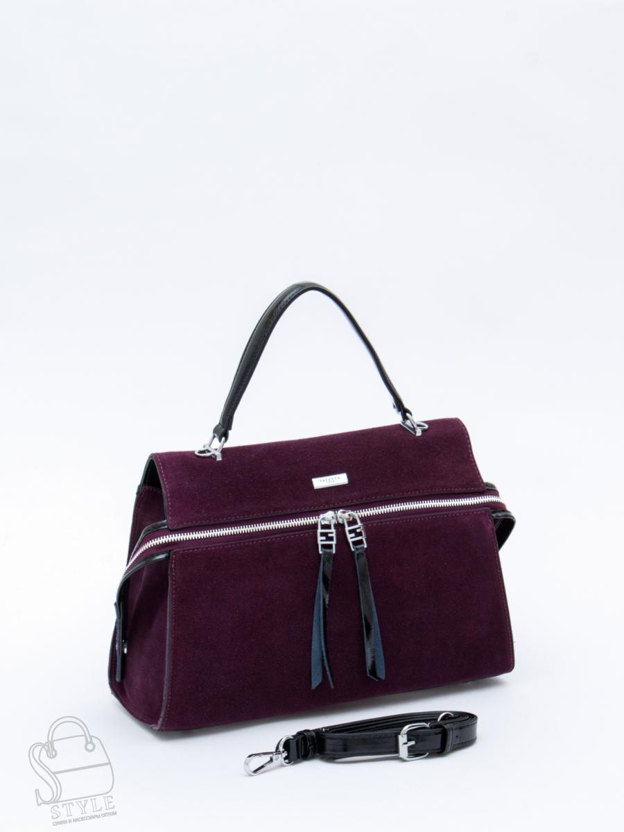 Сумка женская кожаная 9675MSS purple Velina Fabbiano-Safenta в Новосибирске