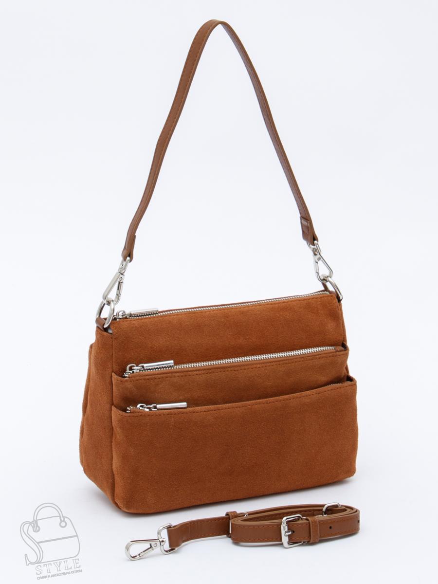 Сумка женская кожаная 8269PEF brown Polina&Eiterou в Новосибирске