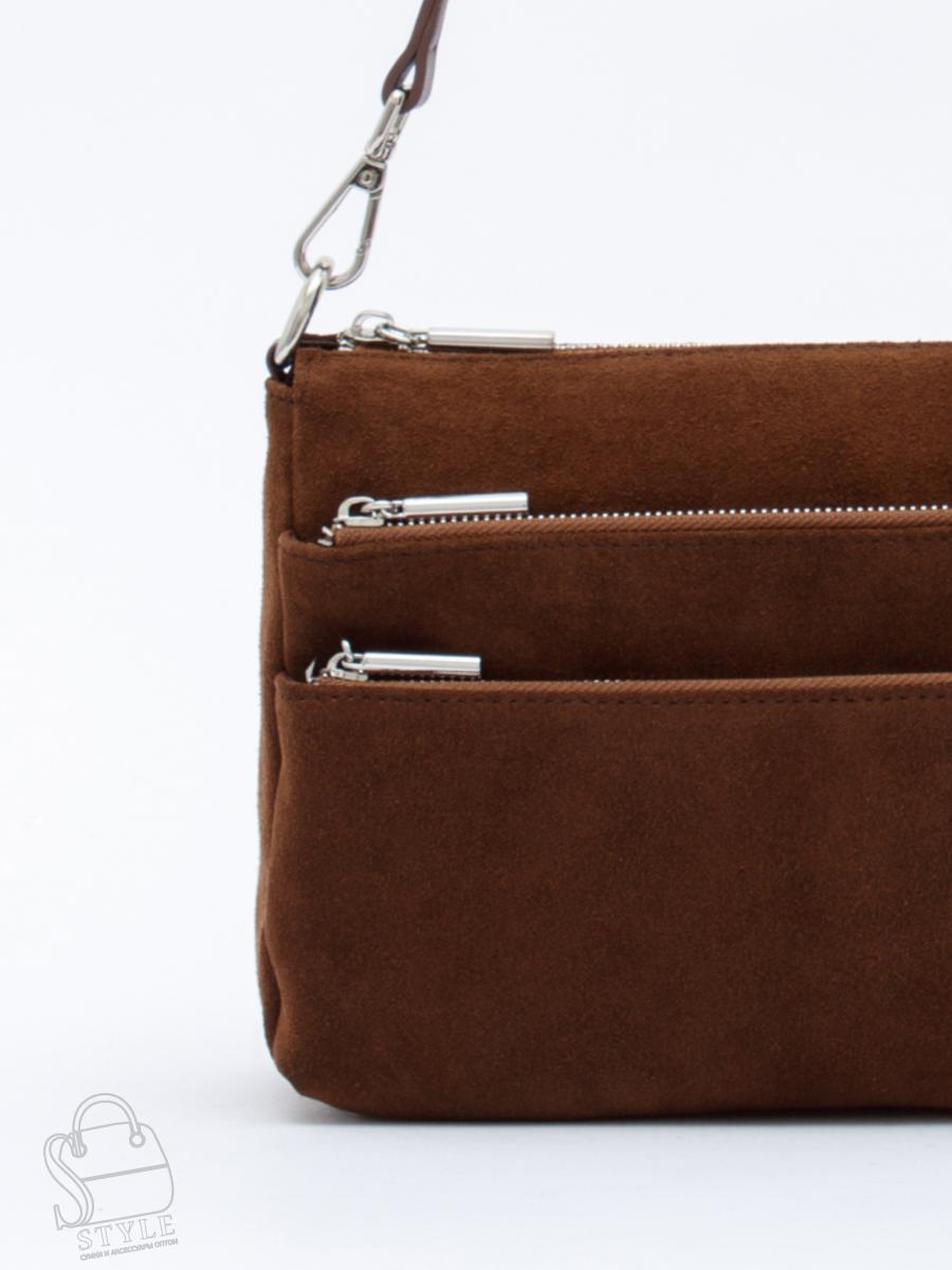 Сумка женская кожаная 8269PEF cocoa Polina&Eiterou