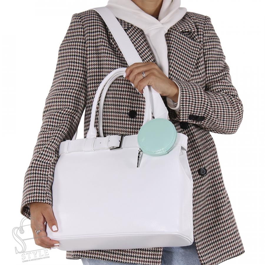 Сумка женская кожаная 1266TH white Polina&Eiterou