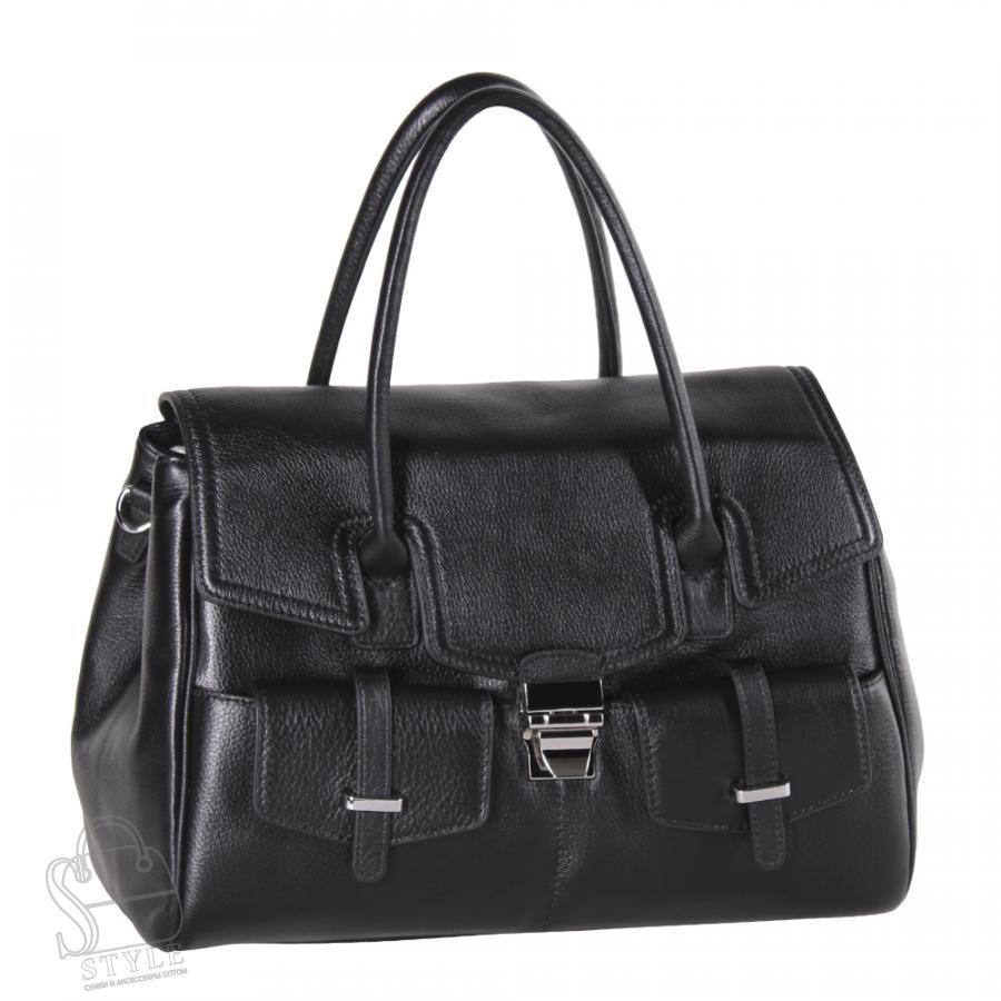 Сумка женская кожаная 2290Y black Polina&Eiterou