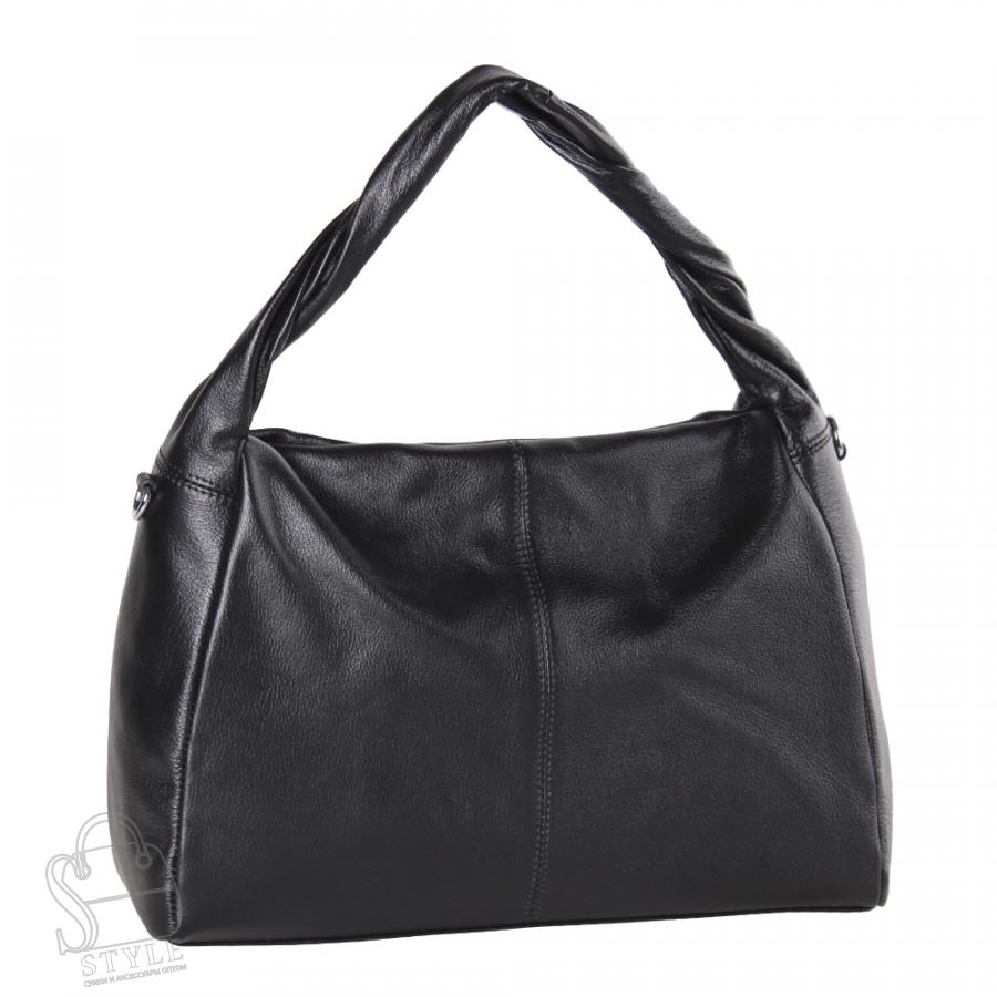 Сумка женская кожаная 0928CH black Polina&Eiterou