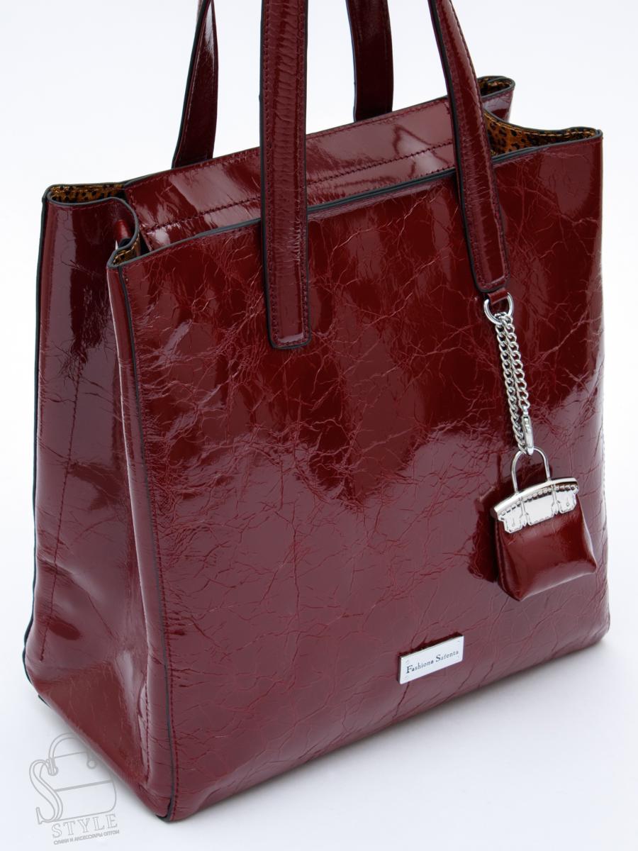 Сумка женская кожаная 91147SP wine red Velina Fabbaino-Safenta