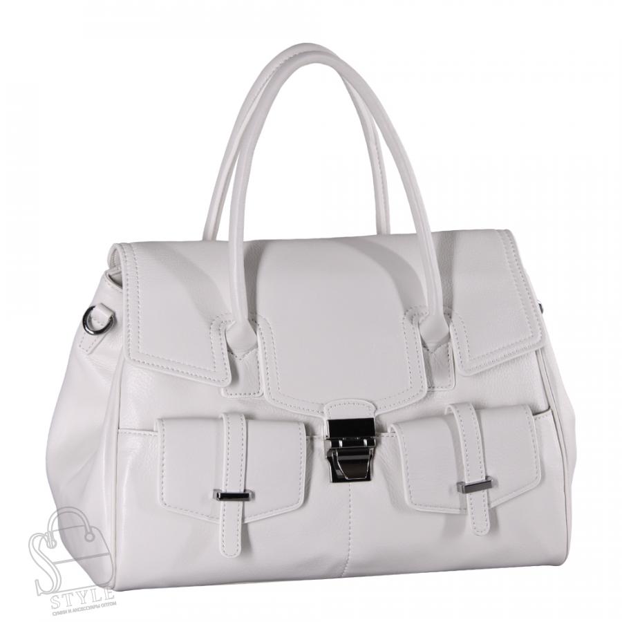 Сумка женская кожаная 2290Y white Polina&Eiterou