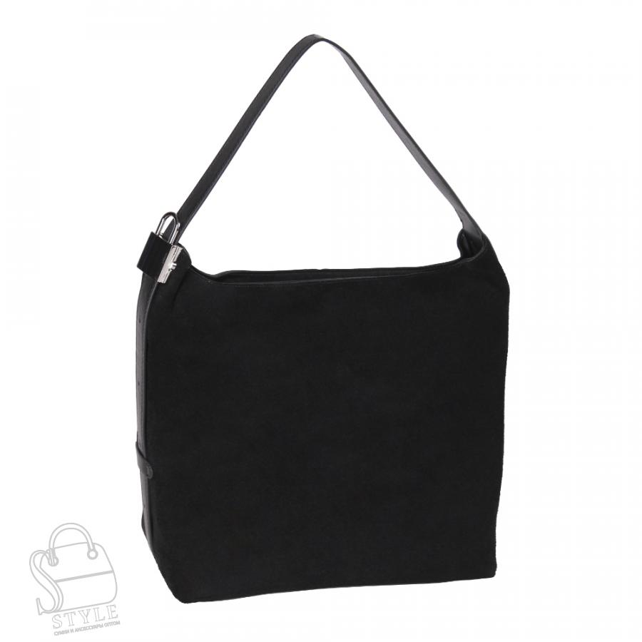 Сумка женская кожаная 3349QAA black Polina&Eiterou в Новосибирске