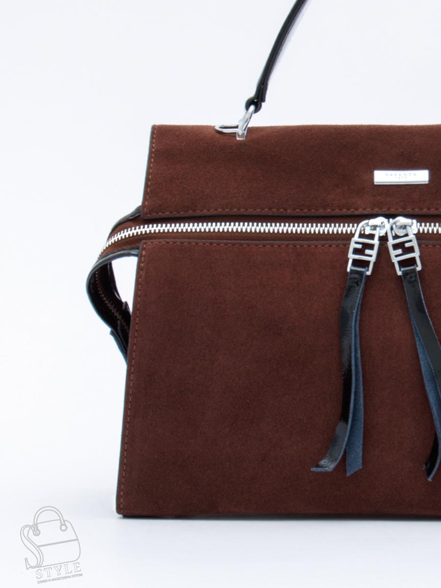 Сумка женская кожаная 9675MSS coffee Velina Fabbiano-Safenta в Новосибирске