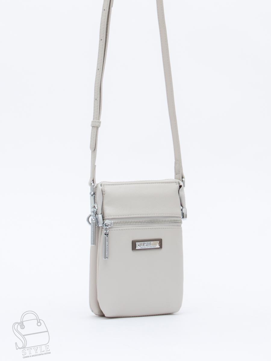 Сумка женская кожаная 0782CH l.gray Polina&Eiterou