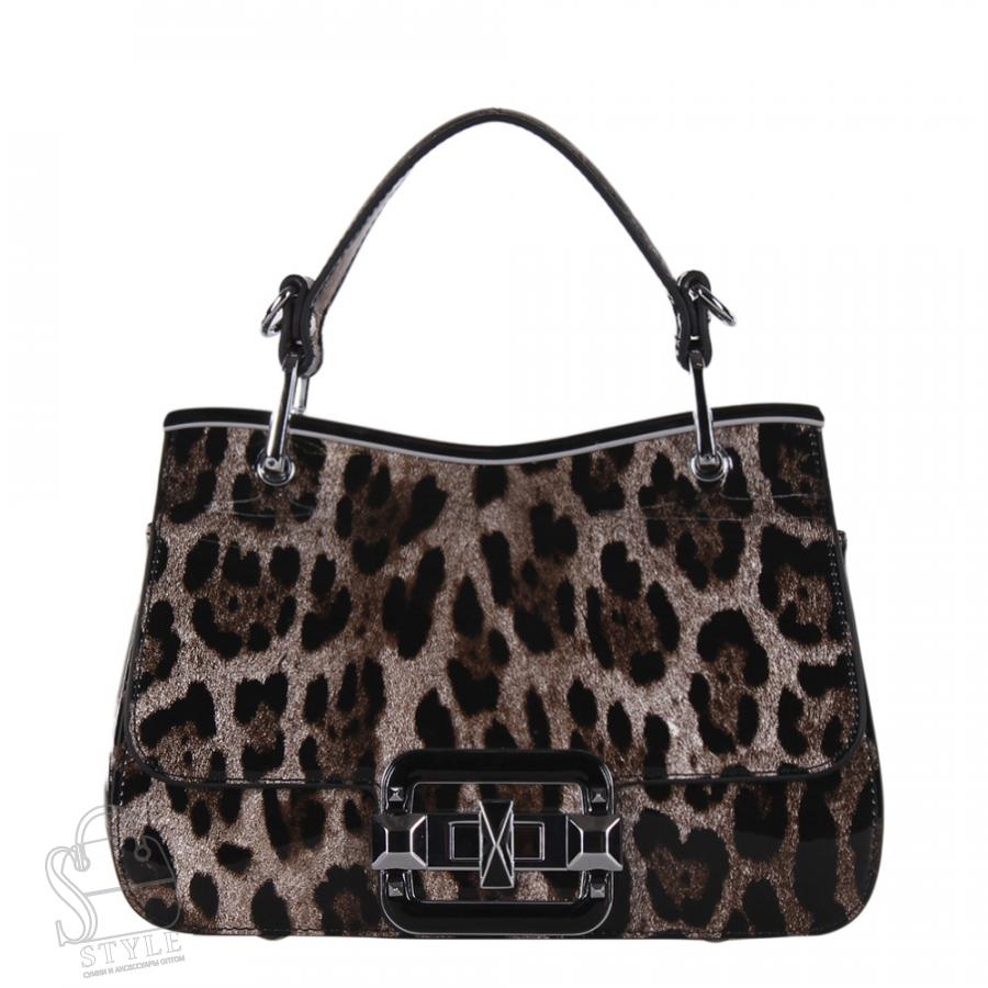 Сумка женская кожаная 6061Q leopard brown Polina&Eiterou