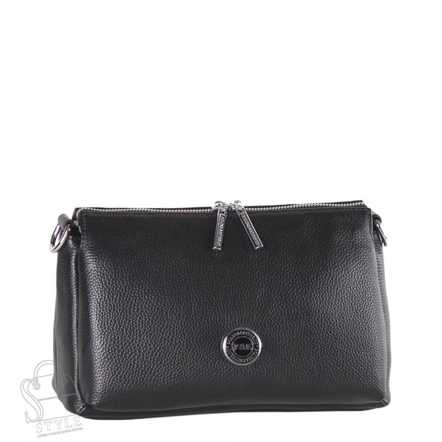 Сумка женская кожаная 0579C black Polina&Eiterou