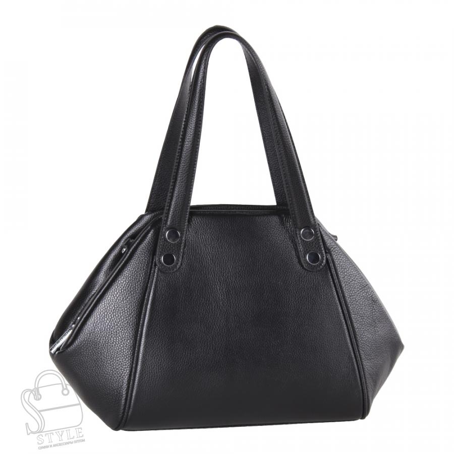 Сумка женская кожаная 0985C black Polina&Eiterou