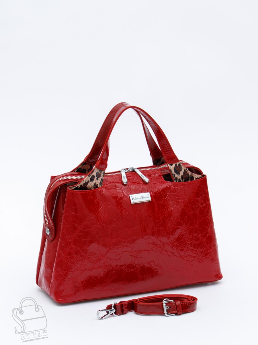 Сумка женская кожаная 9613-1S wine red Velina Fabbaino-Safenta