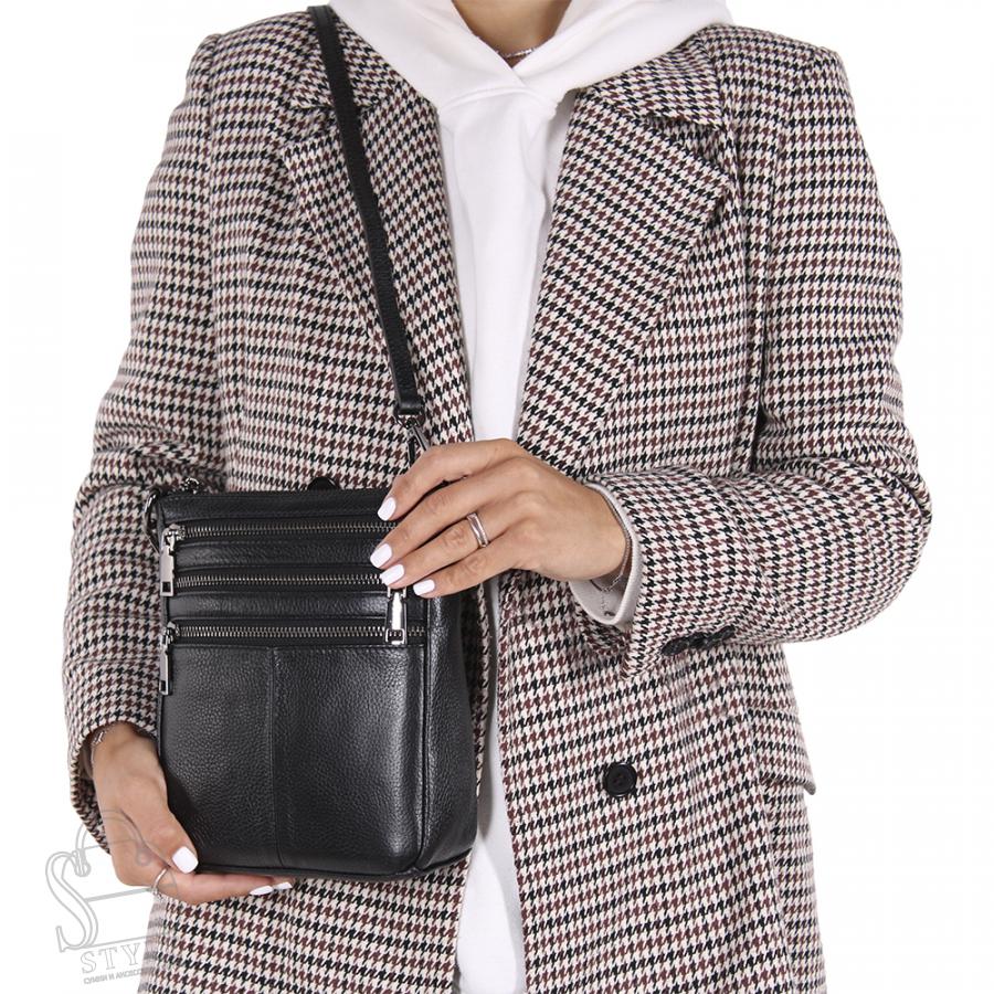 Сумка женская кожаная 719NN black Natale Navetta