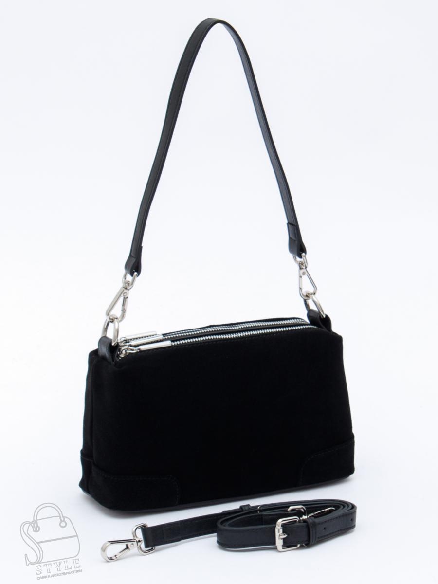 Сумка женская кожаная 5555PEF black Polina&Eiterou в Новосибирске