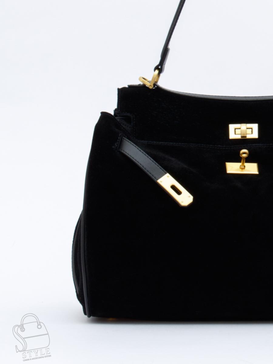 Сумка женская кожаная 2320YF black Polina&Eiterou в Новосибирске