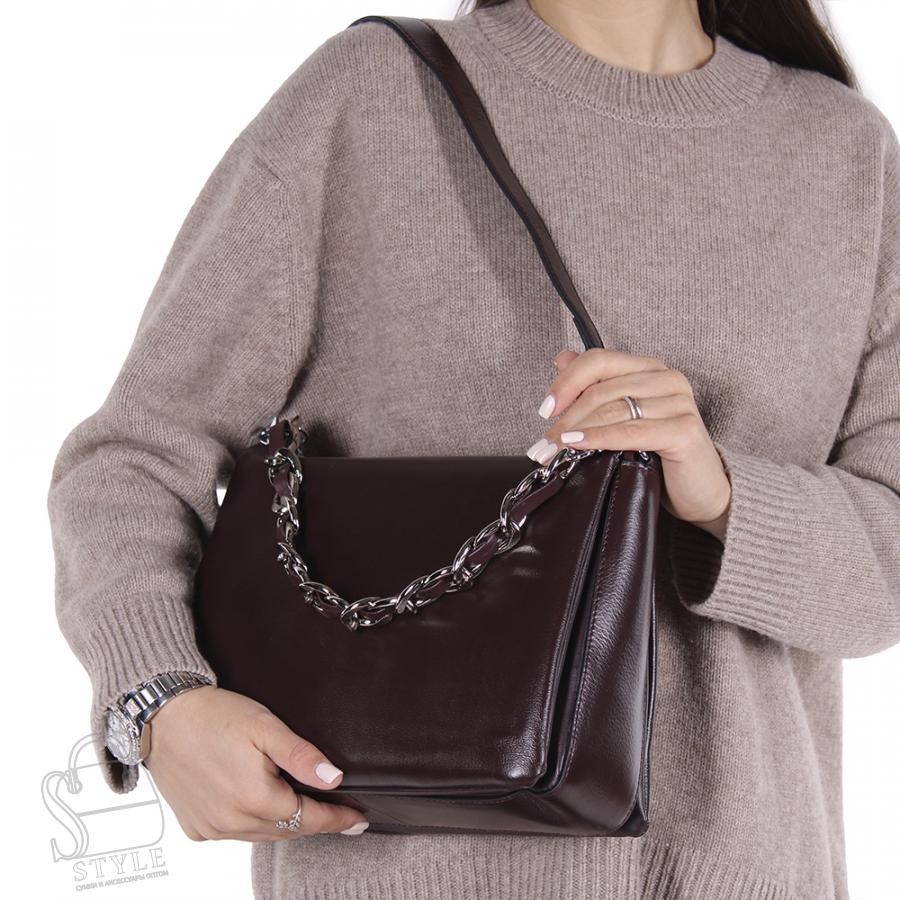 Сумка женская кожаная 3680VG d.red Vitelli Grassi