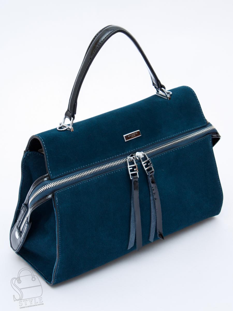 Сумка женская кожаная 9675MSS d.blue Velina Fabbiano-Safenta
